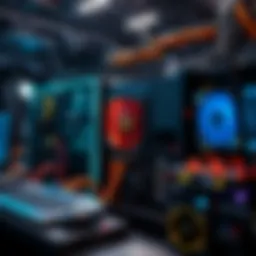 High-performance mining rig setup showcasing advanced technology
