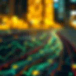 Visual representation of cryptocurrency data flow